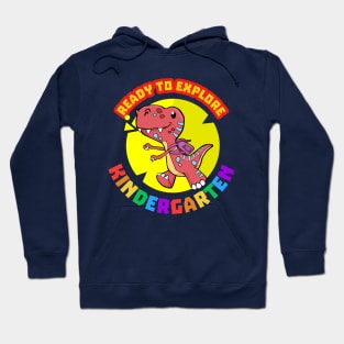 Ready to explore Kindergarten | Cartoon Dinosaur Hoodie